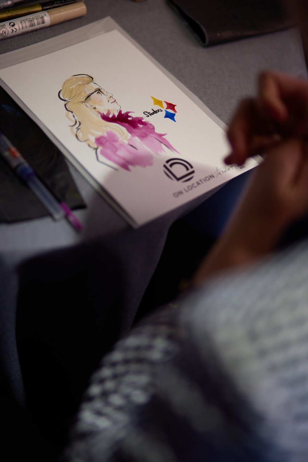 Live sketching for corporate in paris 